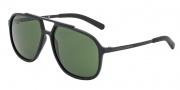 Dolce & Gabbana DG6088 Sunglasses Sunglasses - 261671 Black Rubber / Grey Green