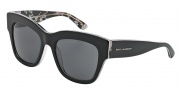 Dolce & Gabbana DG4231 Sunglasses Sunglasses - 284087 Black / Black Peach Flowers / Grey