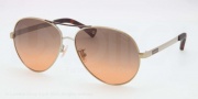 Coach HC7019 Sunglasses Elaina Sunglasses - 911695 Gold / Tortoise / Grey Orange Gradient