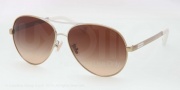 Coach HC7019 Sunglasses Elaina Sunglasses - 911813 Gold / White / Dark Brown Gradient