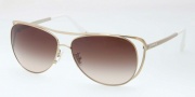 Coach HC7036 Sunglasses Natalie Sunglasses - 911813 Gold / White / Dark Brown Gradient