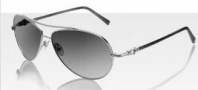 David Yurman DY007 Buckle Sunglasses Sunglasses - 03 Silver / Smoke Gradient Lens