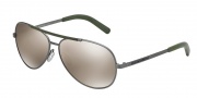 Dolce & Gabbana DG2141 Sunglasses Sunglasses - 11086G Brushed Matte Gunmetal / Light Brown Mirror Gold