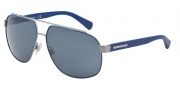 Dolce & Gabbana DG2138 Sunglasses Sunglasses - 124687 Gunmetal / Blue / Grey