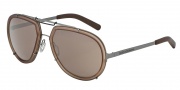 Dolce & Gabbana DG2132 Sunglasses Sunglasses - 110873 Gunmetal / Brown