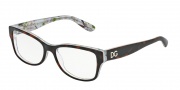 Dolce & Gabbana DG3204 Eyeglasses Eyeglasses - 2841 Havana / Aqua Peach Flowers