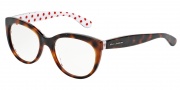 Dolce & Gabbana DG3201 Eyeglasses Eyeglasses - 2872 Havana / Red / White