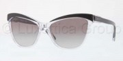 DKNY DY4116 Sunglasses Sunglasses - 313111 Top Black on Transparent / Grey Gradient
