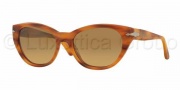 Persol PO3064S Sunglasses Sunglasses - 901181 Striped Havana / Photo Polarized Gradient Brown