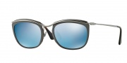Persol PO3081S Sunglasses Sunglasses - 100817 Top Grey Matte Havana / Blue Mirror Blue