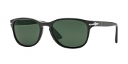 Persol PO3086S Sunglasses Sunglasses - 900058 Matte Black / Polarized Green
