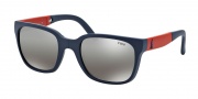 Polo PH4089 Sunglasses Sunglasses - 53406l Rubber Blue / Grey Gradient Mirror Silver
