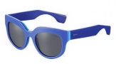 Prada PR 07QS Sunglasses Sunglasses - RO11A1 Top Blue / Azure / Grey