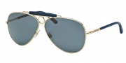 Polo PH3091Q Sunglasses Sunglasses - 9004R5 Shiny Gold / Grey Blue