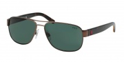 Polo PH3089 Sunglasses Sunglasses - 927371 Semi Shiny Dark Brown / Green