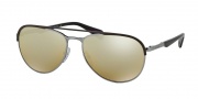 Prada PR 51QS Sunglasses Sunglasses - LAH2C2 Matte Brown / Gunmetal / Brown Mirror Gradient Grey