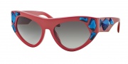 Prada PR 21QS Sunglasses Sunglasses - SMN0A7 Red / Grey Gradient