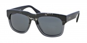 Prada PR 14QS Sunglasses Sunglasses - RO31A1 Spotted Black on Matte Grey / Grey