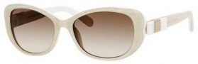 Kate Spade Chandra/S Sunglasses Sunglasses - 0X57 Glitter Ivory (Y6 brown gradient lens)