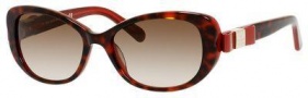 Kate Spade Chandra/S Sunglasses Sunglasses - 0X73 Havana Red (Y6 brown gradient lens)