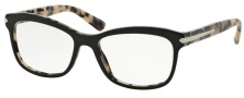 Prada PR 10RV Eyeglasses Eyeglasses - ROK1O1 Top Black/White Havana