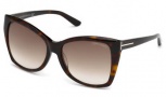 Tom Ford TF0295 Sunglasses Carli Sunglasses - 52F Dark Havana / Brown Gradient
