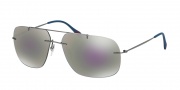 Prada Sport PS 55PS Sunglasses Sunglasses - 5AV2E2 Gunmetal / Grey Mirror Blue