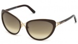Tom Ford FT0321 Sunglasses Daria Sunglasses - 28F Shiny Rose Gold / Brown Gradient