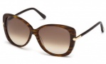 Tom Ford FT0324 Sunglasses Linda Sunglasses - 50F Dark Brown / Brown Gradient
