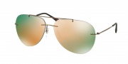 Prada Sport PS 50PS Sunglasses Sunglasses - ROU2D2 Brown / Gold Mirror Pink