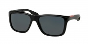 Prada Sport PS 04OS Sunglasses Sunglasses - 1AB5Z1 Black / Polarized Grey