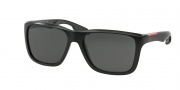 Prada Sport PS 04OS Sunglasses Sunglasses - 1BO1A1 Black Demi Shiny / Grey