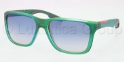 Prada Sport PS 04OS Sunglasses Sunglasses - OAU1J0 Top Blue on Green / Blue Gradient