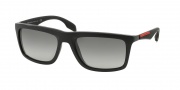 Prada Sport PS 02PS Sunglasses Sunglasses - 1BO3M1 Black Demi Shiny / Grey Gradient