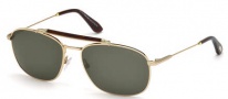 Tom Ford FT0339 Sunglasses Marlon Sunglasses - 28N Shiny Rose Gold / Green