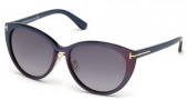 Tom Ford FT0345 Sunglasses Gina Sunglasses - 83F Violet / Brown Gradient