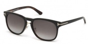 Tom Ford FT0346 Sunglasses Franklin Sunglasses - 01V Shiny Black / Blue
