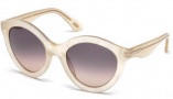 Tom Ford TF0359 Sunglasses Chiara Sunglasses - 21B White / Grey Gradient