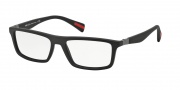 Prada Sport PS 02FV Eyeglasses Eyeglasses - DG01O1 Black Rubber
