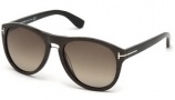 Tom Ford FT0347 Sunglasses Kurt Sunglasses - 05K Brown Front Black / Gradient Brown