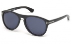 Tom Ford FT0347 Sunglasses Kurt Sunglasses - 01V Shiny Black / Blue