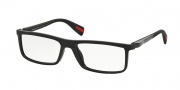 Prada Sport PS 53EV Eyeglasses Eyeglasses - 1BO1O1 Black Demi Shiny