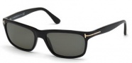 Tom Ford FT9337 Sunglasses Sunglasses - 01N Shiny Black / Green