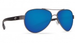 Costa Del Mar Loreto Sunglasses Gunmetal Frame Sunglasses - Blue Mirror Glass / 400G