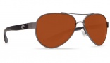 Costa Del Mar Loreto Sunglasses Gunmetal Frame Sunglasses - Copper Brown Glass / 580G