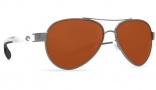 Costa Del Mar Loreto Sunglasses Gunmetal with Crystal Temples Sunglasses - Copper Glass / 580G