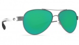 Costa Del Mar Loreto Sunglasses Gunmetal with Crystal Temples Sunglasses - Green Mirror Plastic / 580P