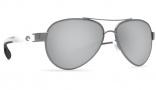 Costa Del Mar Loreto Sunglasses Gunmetal with Crystal Temples Sunglasses - Silver Mirror Plastic / 580P