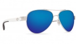 Costa Del Mar Loreto Sunglasses Palladium Frame Sunglasses - Blue Mirror Plastic / 580P