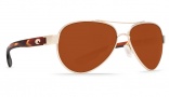 Costa Del Mar Loreto Sunglasses Rose Gold Frame Sunglasses - Copper Glass / 580G